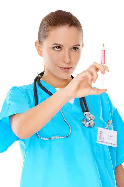 Female doctor preparing an injection Stock Image