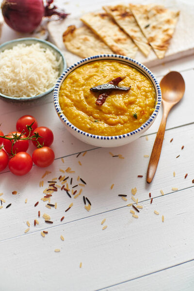 Indian popular food Dal fry or traditional Dal Tadka Curry served in bowl Royalty Free Stock Photos