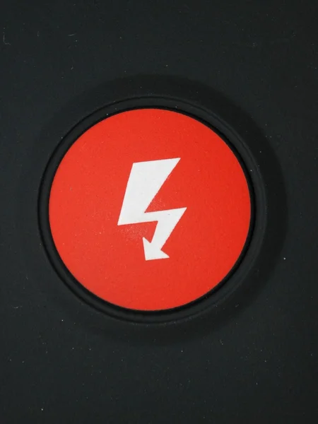 Shock button on the AED — Stock Photo, Image