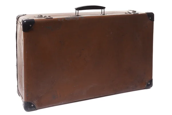 Стара валіза шкіряні — стокове фото