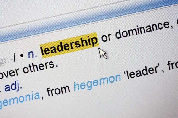 Слово "лидерство" — стоковое фото