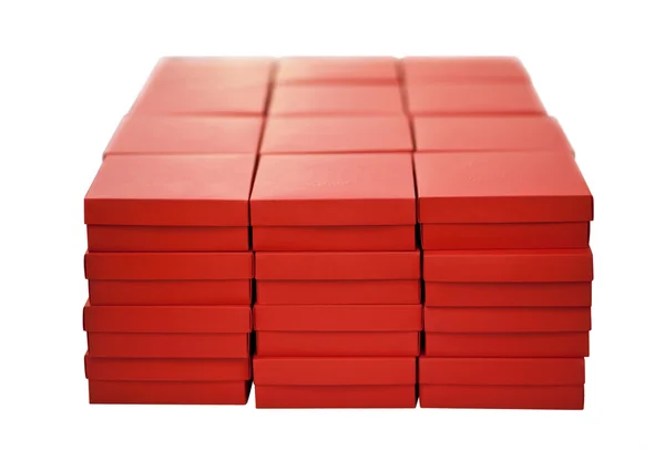 Red boxes for awards — Stock Photo, Image