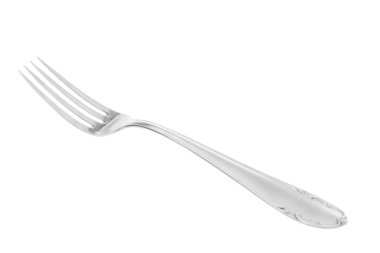 Çatal beyazda izole.