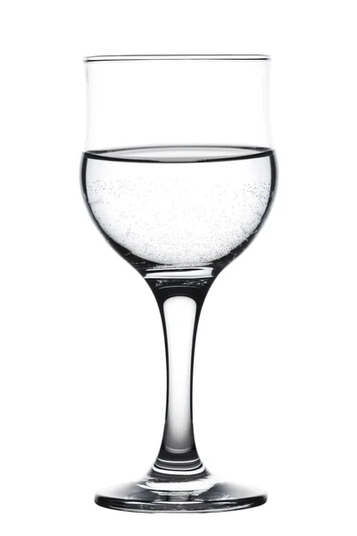 Glass of water on a black — Stock Photo, Image