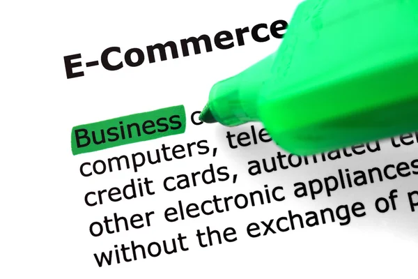 La parola e-commerce — Foto Stock