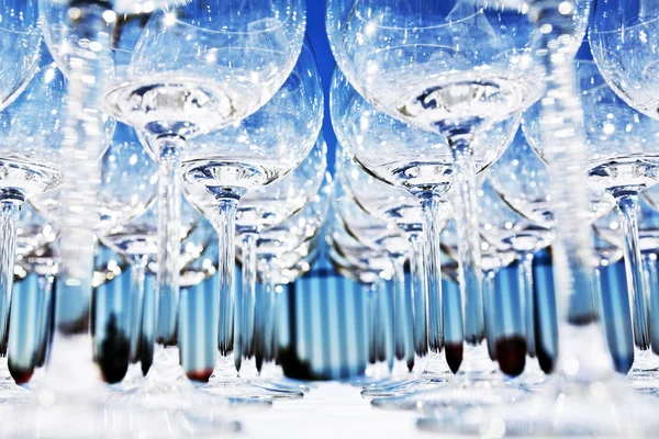 Many wine glasses — Stock Photo, Image