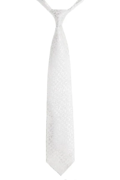 Біла краватка на білому тлі — стокове фото