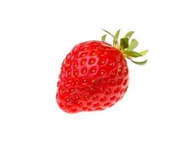 Beyaz arka planda izole edilmiş çilekler. 