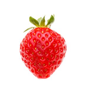 Beyaz arka planda izole edilmiş çilekler. 