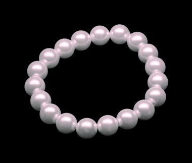 koyu arka plan üzerinde izole inci kolye