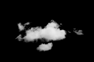 izole bulutlar üzerinde siyah set.