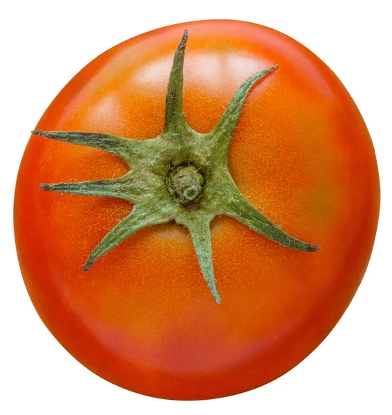 흰 배경에 고립되어 있는 빨간 토마토. — 스톡 사진