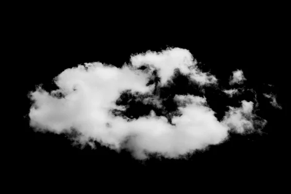 Set of isolated clouds over black. — Stock Photo, Image