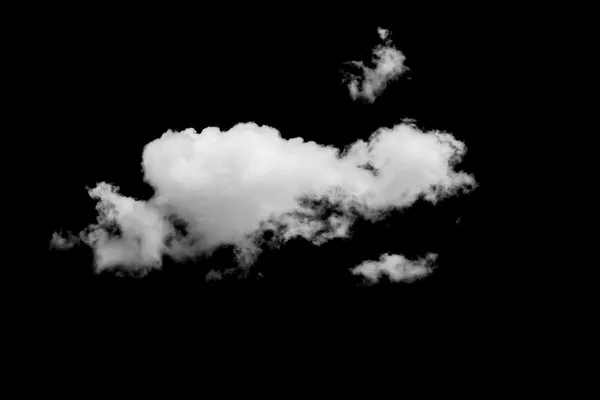 Conjunto de nuvens isoladas sobre preto . — Fotografia de Stock
