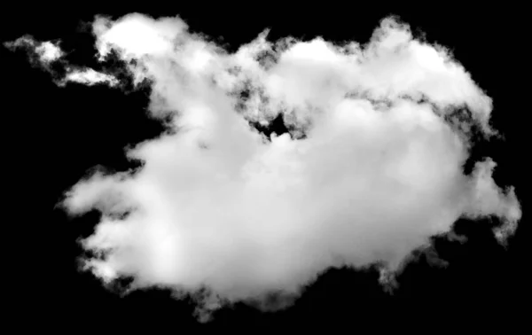 Nube Aislada Sobre Negro Elementos Diseño —  Fotos de Stock