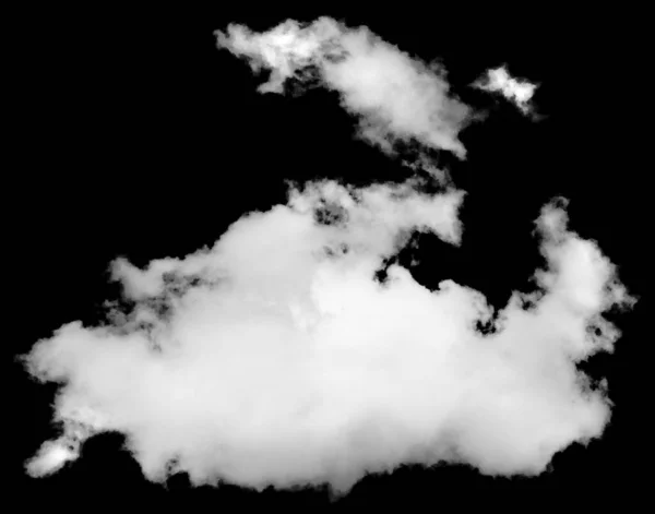 Nuage Isolé Sur Noir Éléments Conception — Photo