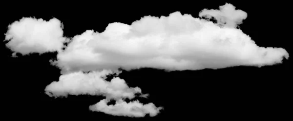 Nuage Isolé Sur Noir Éléments Conception — Photo