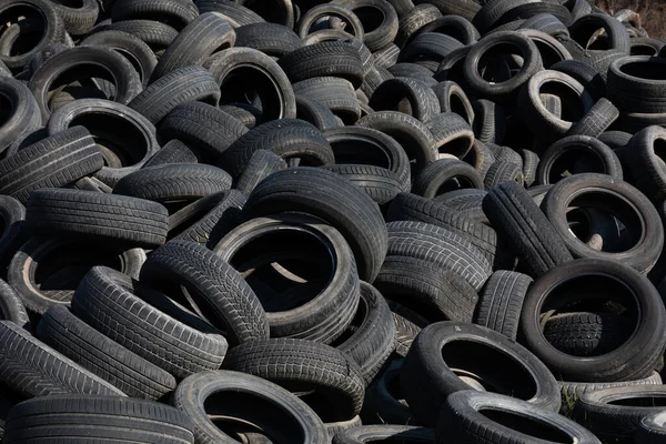 Landfill Old Tires Tyres Recycling Reuse Waste Rubber Tyres Disposal Royalty Free Stock Photos