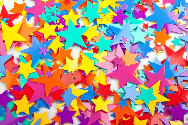 Multicoloured confetti stars