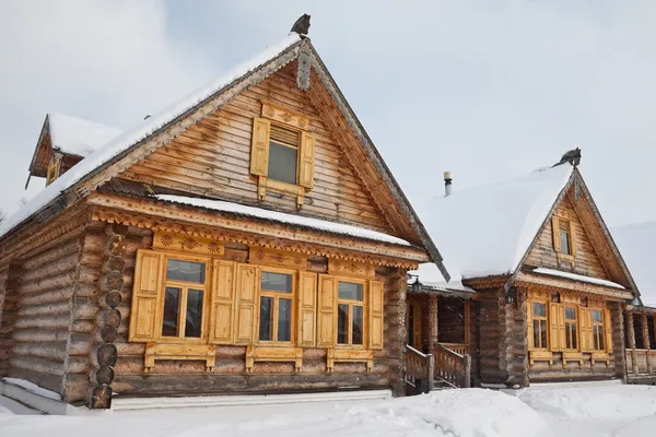 Street of the old wooden houses — Stock Image Street of the old wooden houses Royalty Free Stock Images