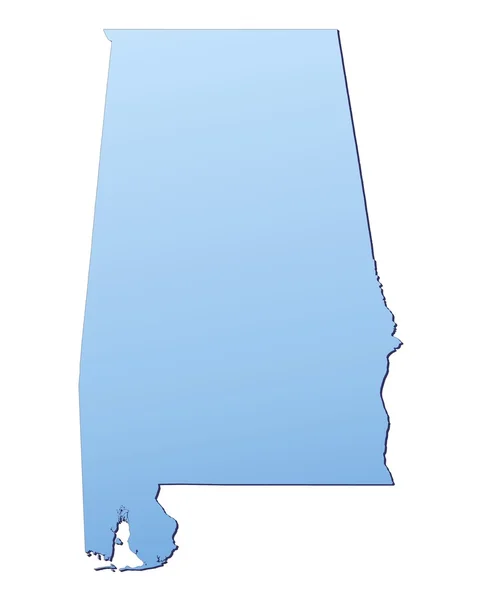 Alabama(USA) mapę — Zdjęcie stockowe