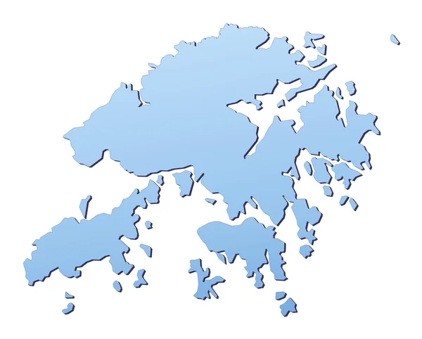 Mapa de Hong Kong — Fotografia de Stock