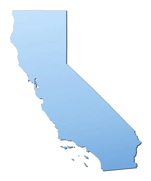 California(USA) harita — Stok fotoğraf
