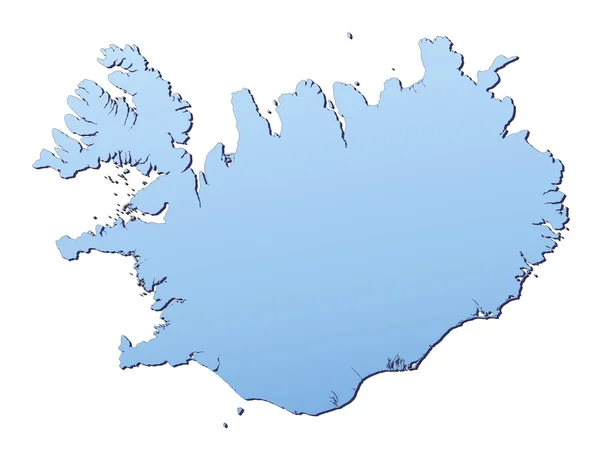 Islândia Mapa — Fotografia de Stock
