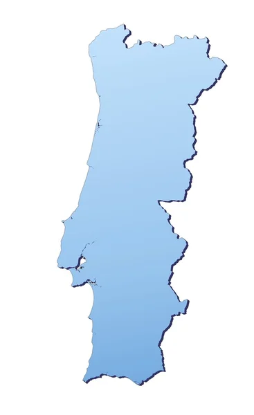 葡萄牙地图 — 图库照片