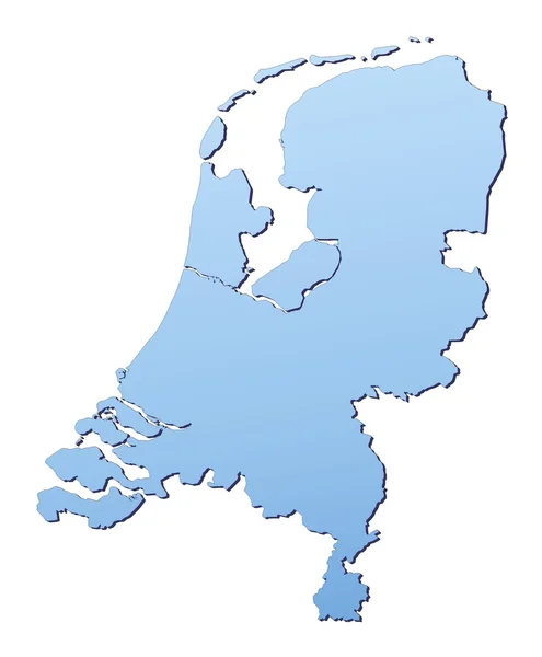 Nederlandskart – stockfoto