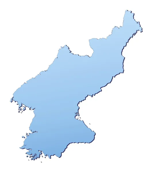 Kaart van Noord-korea — Stockfoto