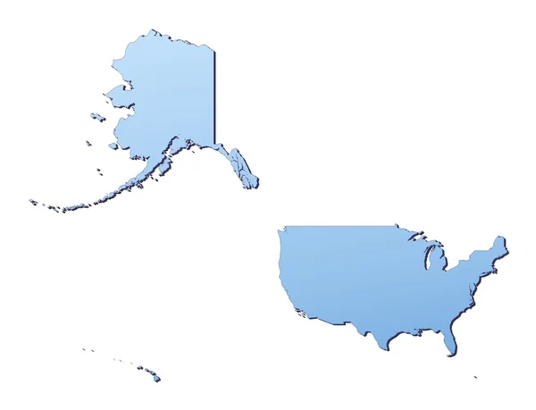 Mapa de Estados Unidos —  Fotos de Stock