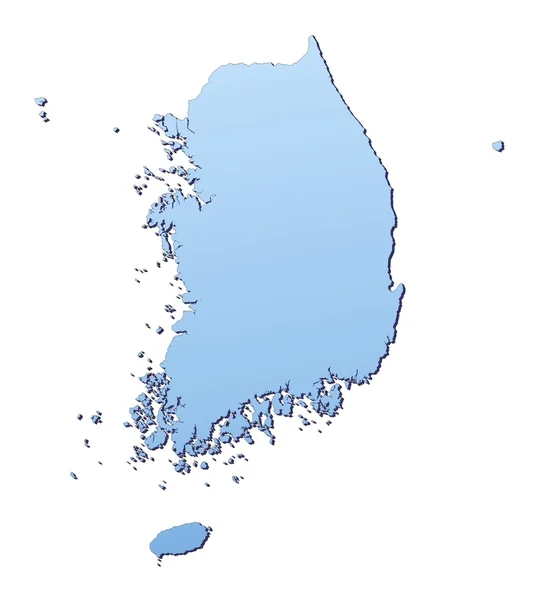 Mapa da Coreia do Sul — Fotografia de Stock