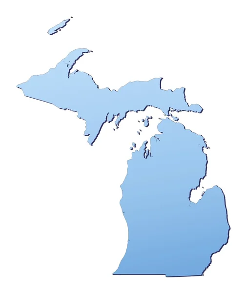 Michigan(Usa) 地图 — 图库照片