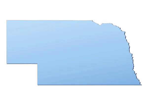 Nebraska(USA) mapa — Stock fotografie