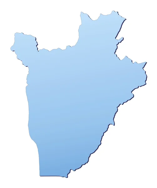 Mapa do Burundi — Fotografia de Stock