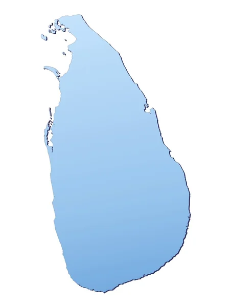 Sri Lanka Mapa — Fotografia de Stock