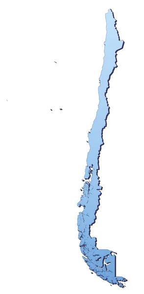 Карта Чили — стоковое фото