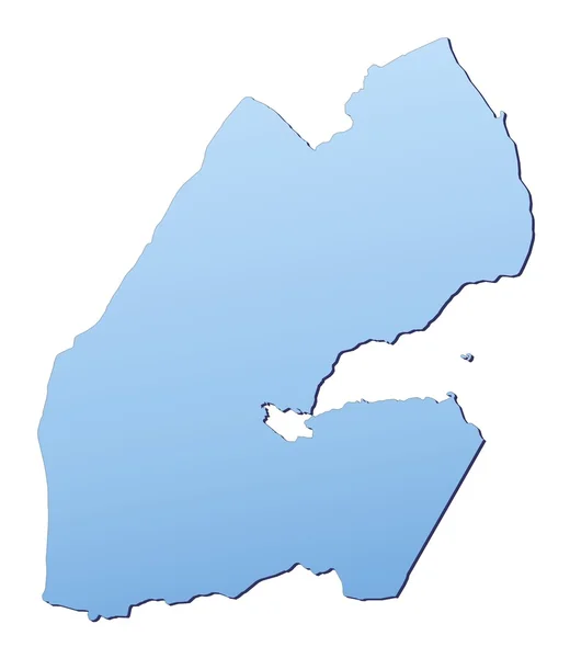 Χάρτης του Τζιμπουτί — Φωτογραφία Αρχείου