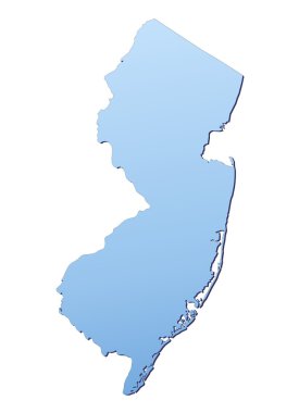 New Jersey(USA) map clipart