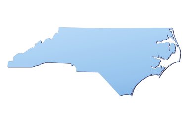 North Carolina(USA) map clipart