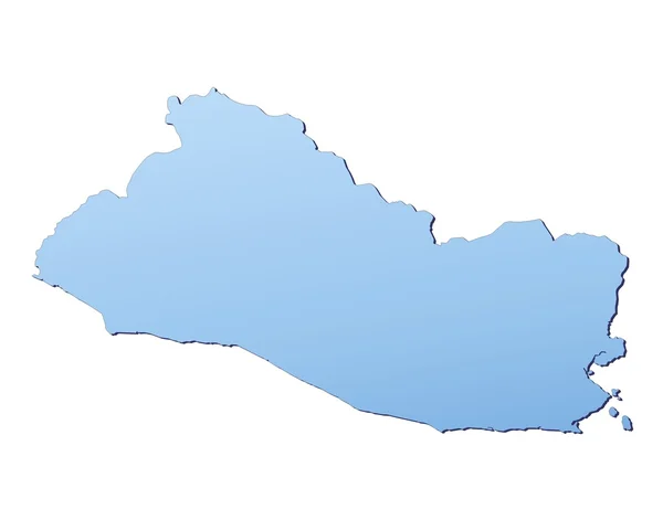 Mappa El Salvador — Foto Stock