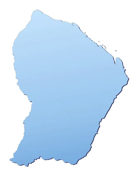 프랑스령 기아나 지도 — 스톡 사진
