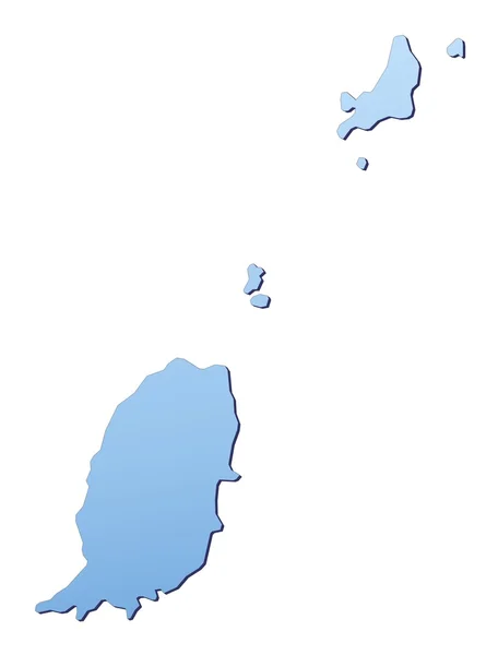 Grenada map — Stock Photo, Image