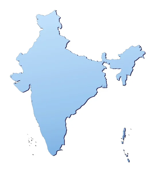 印度地图 — 图库照片