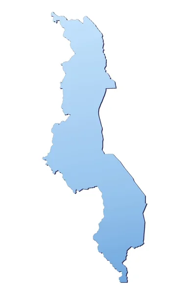 Карта Малави — стоковое фото
