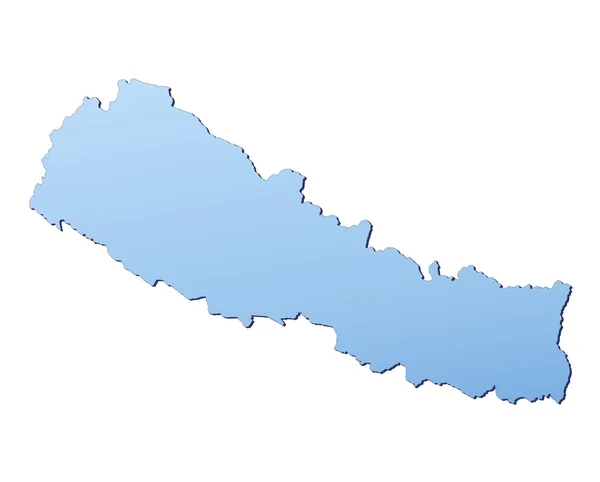 Nepal Mapa — Fotografia de Stock