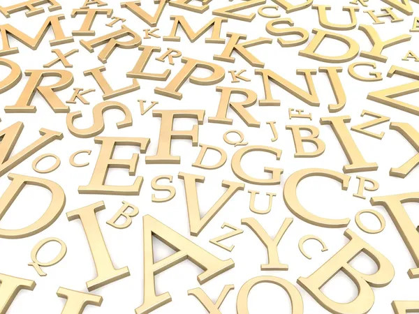 Golden letters background — Stock Photo, Image