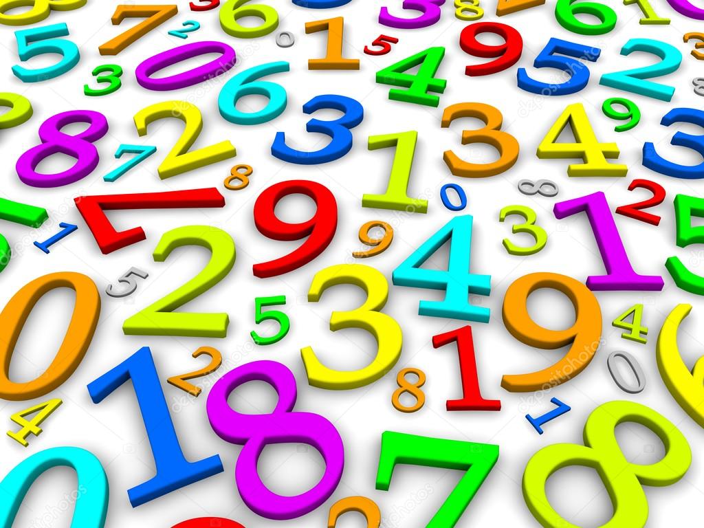 Colorful numbers background — Stock Photo © skvoor #23138674