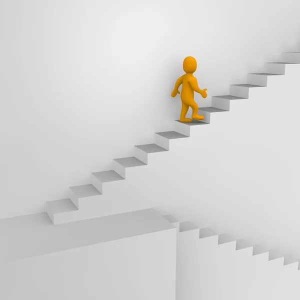 Man and stairs — Stock Photo, Image